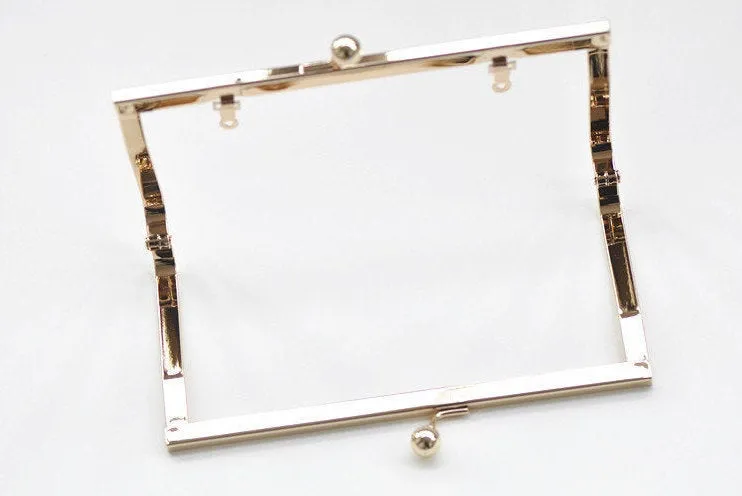 17.5cm x 8.5cm ( 7" x 3") Gold Purse Frame Clutch Purse Frame Bag Hanger