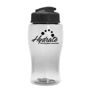 18 Oz. Transparent PETE Bottle - Flip Lid (Q123722)