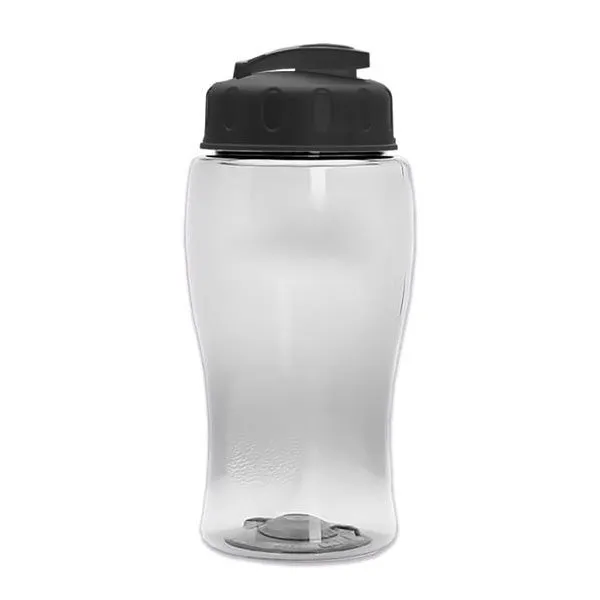 18 Oz. Transparent PETE Bottle - Flip Lid (Q123722)