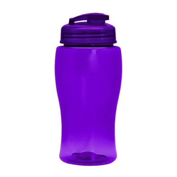 18 Oz. Transparent PETE Bottle - Flip Lid (Q123722)