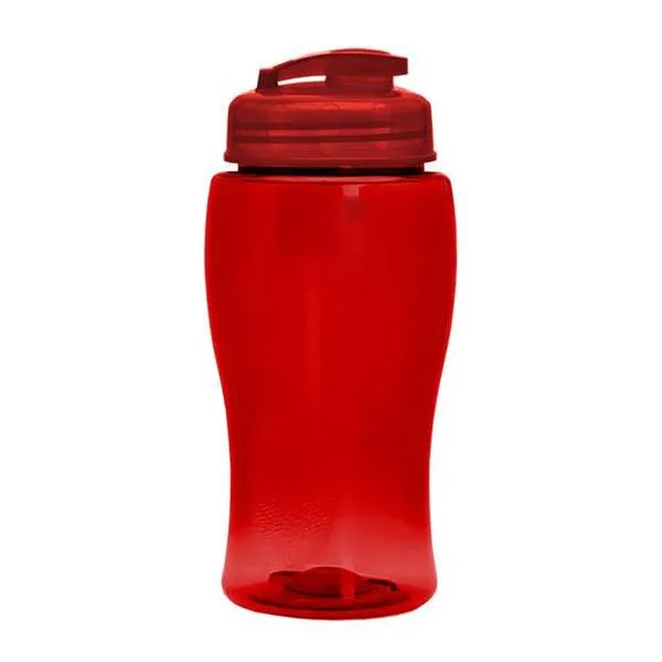 18 Oz. Transparent PETE Bottle - Flip Lid (Q123722)