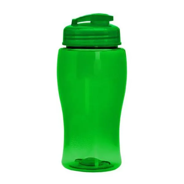 18 Oz. Transparent PETE Bottle - Flip Lid (Q123722)