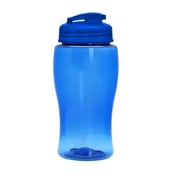 18 Oz. Transparent PETE Bottle - Flip Lid (Q123722)