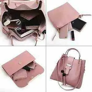 3 piece Lot Set Ladies Fashion Leather Handbag