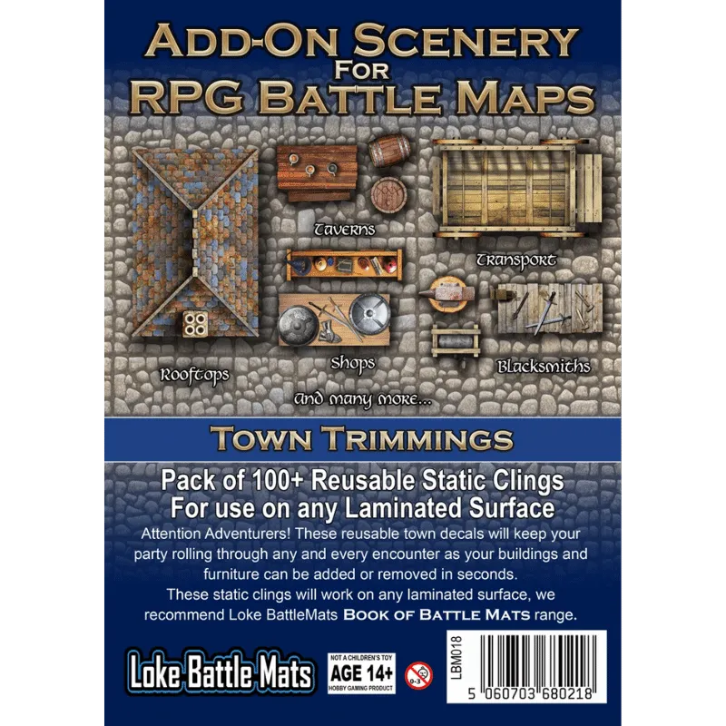 Add-On Scenery for RPG Battle Mats: Town Trimmings