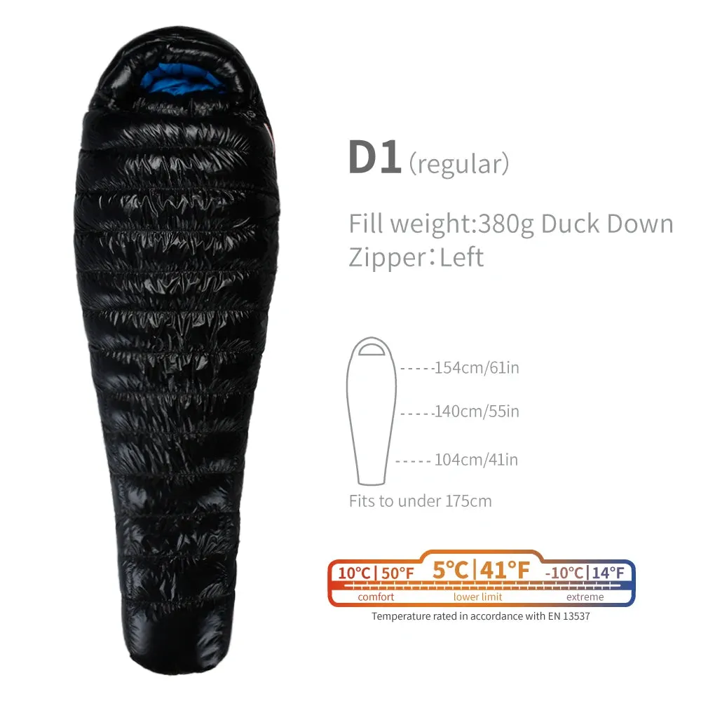 AEGISMAX D1 5 Degree 650FP Duck Down Sleeping Bag Ultralight Outdoor Camping Hiking Sleeping Bag