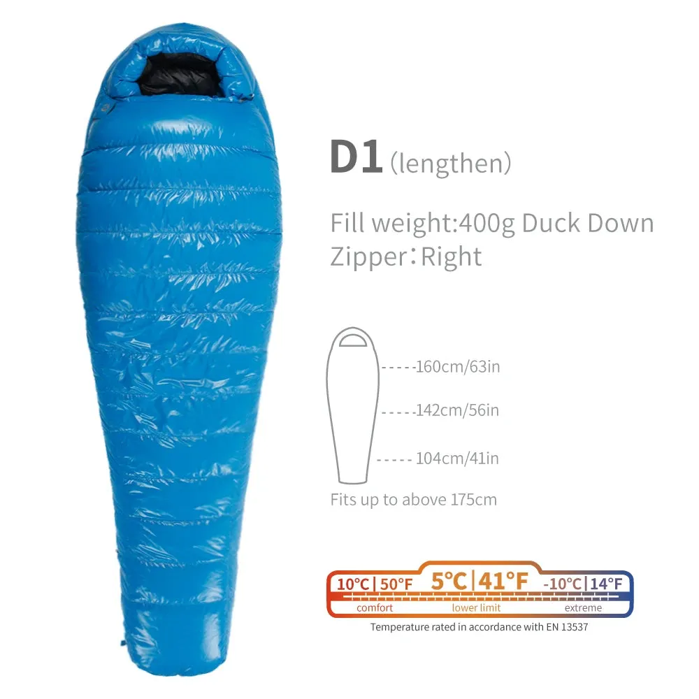 AEGISMAX D1 5 Degree 650FP Duck Down Sleeping Bag Ultralight Outdoor Camping Hiking Sleeping Bag