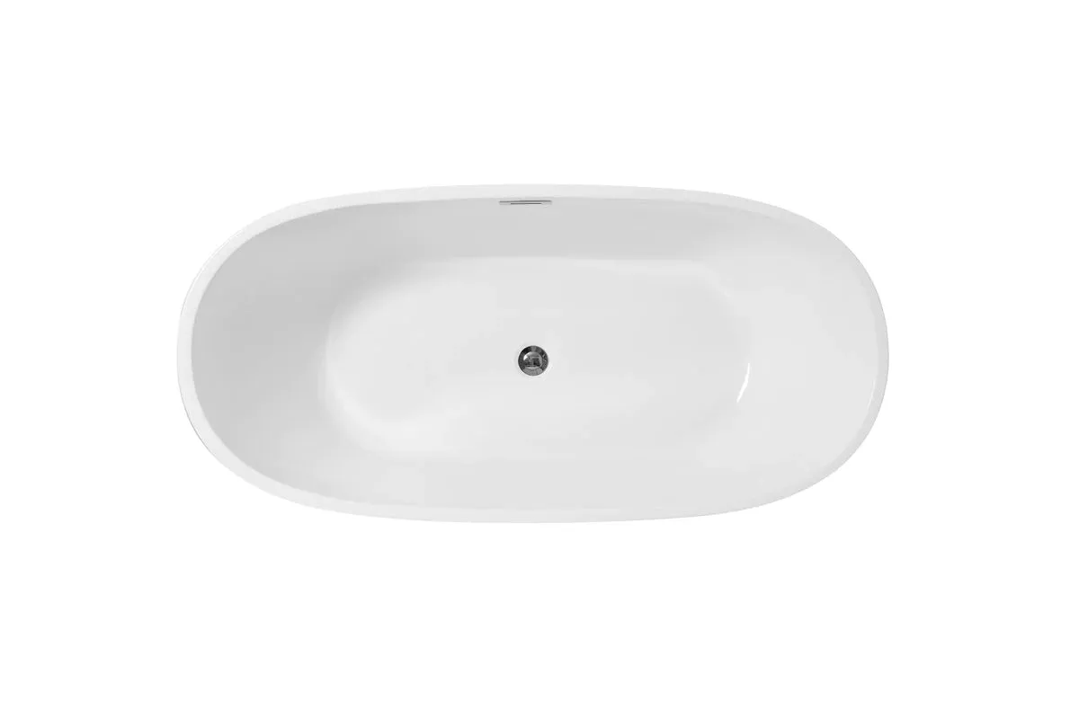 Allegra 59" Soaking Roll Top Bathtub