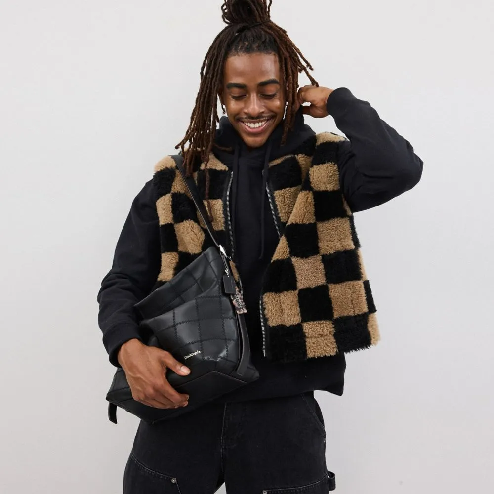 Alter/Ego Hobo Bag In Checkerboard Upcrafted Leather