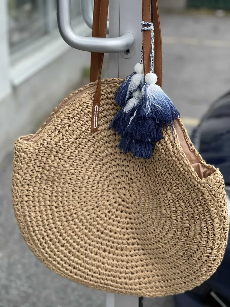 American Eagle Woven Circle Handbag