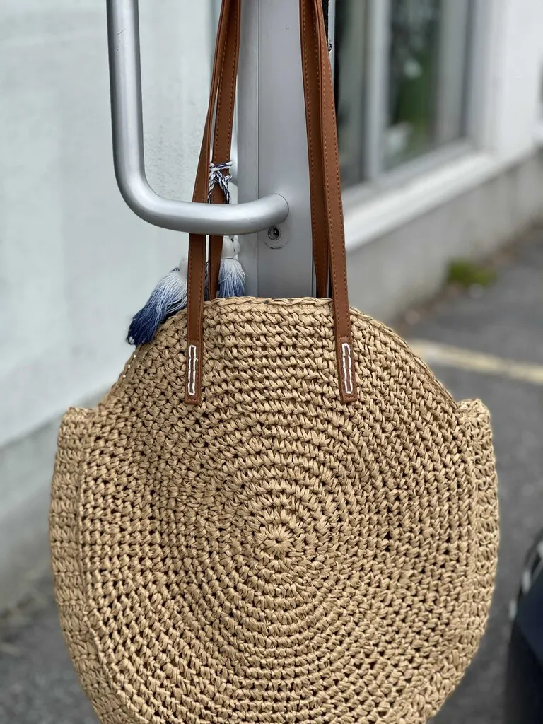 American Eagle Woven Circle Handbag