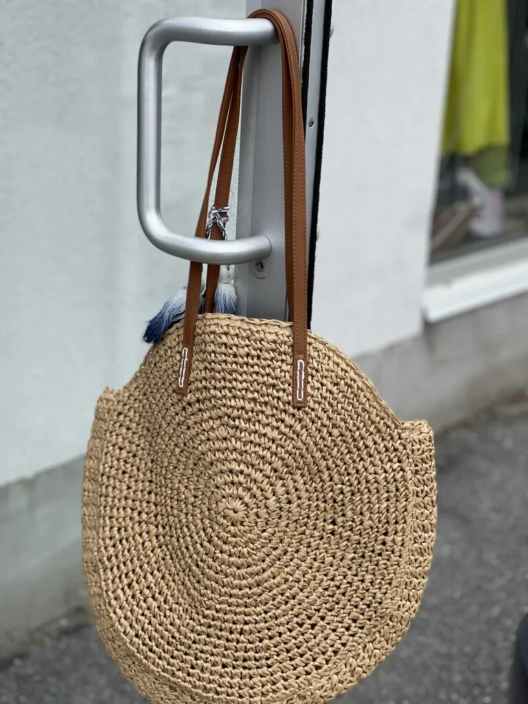 American Eagle Woven Circle Handbag