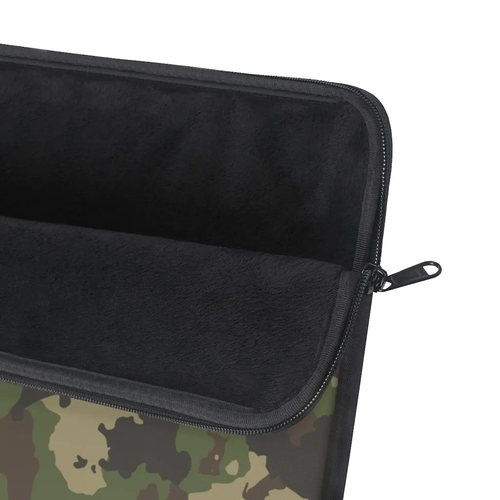 Army Print Camouflage Laptop Sleeve Case, Green Camo MacBook Pro 12 13 Air 15 inch Tablet Canvas Skin Bag Zipper Cover