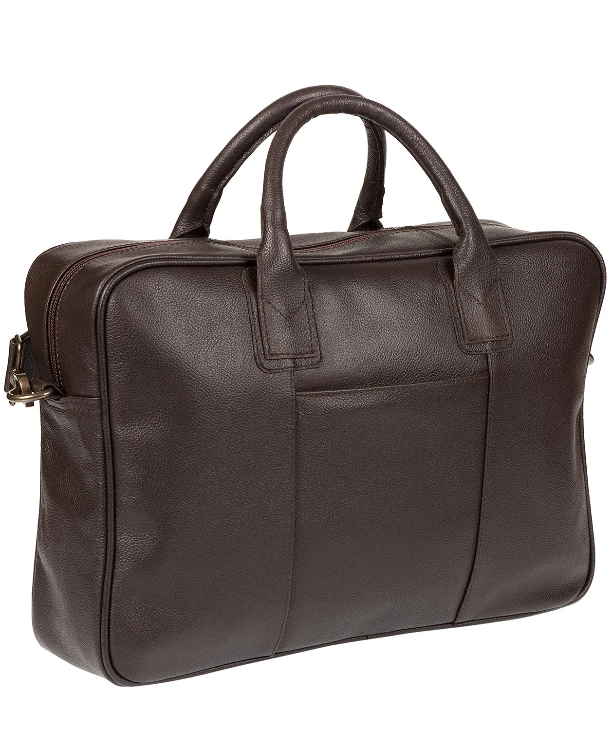 'Ash' Dark Brown Leather Briefcase