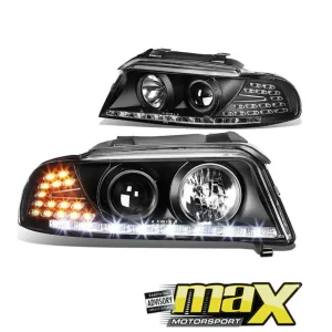 Audi A4 B5 (99-01) Black LED Projector Headlights