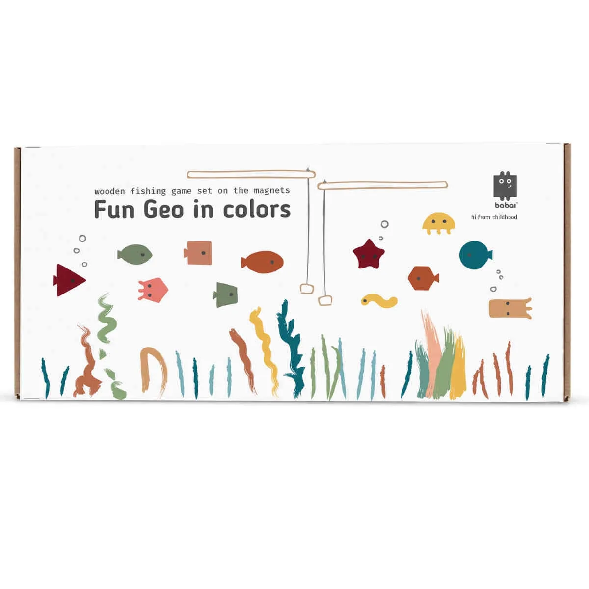 Babai Wooden Fishing Game Set in colors