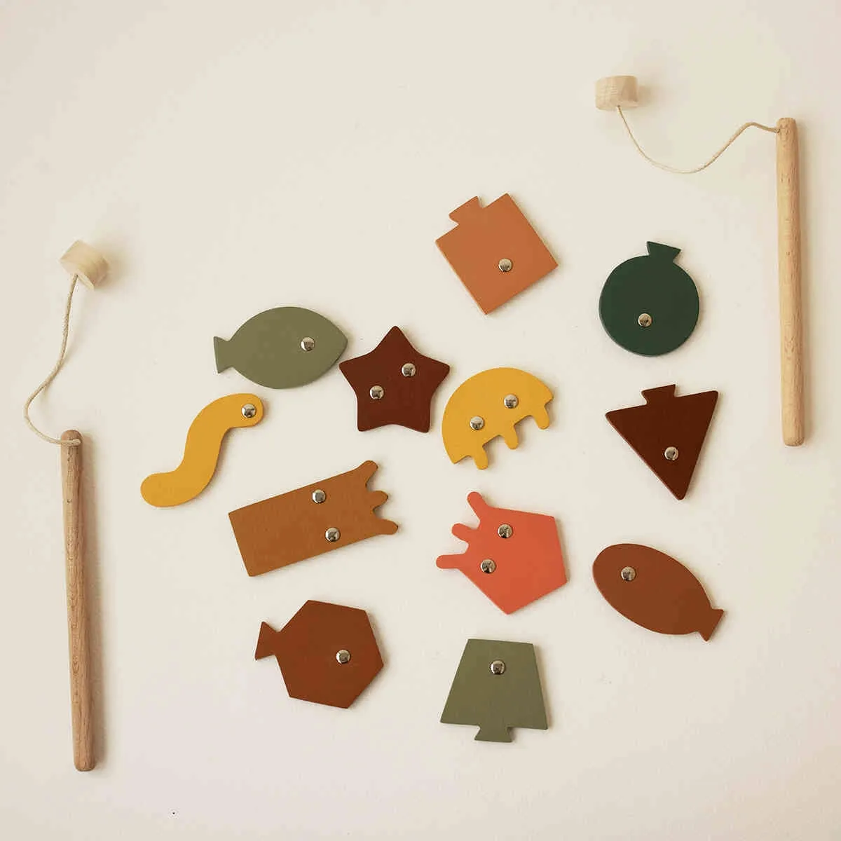 Babai Wooden Fishing Game Set in colors