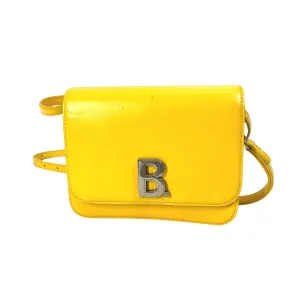 Balenciaga B Yellow Leather Bag