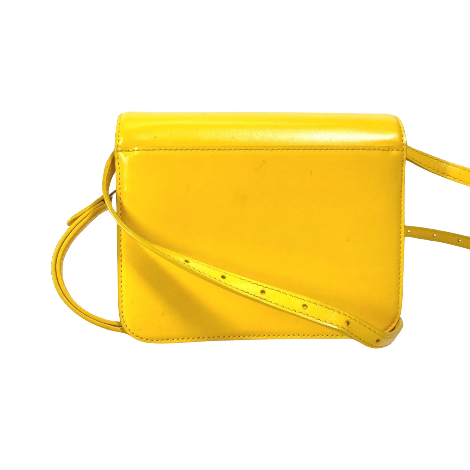 Balenciaga B Yellow Leather Bag