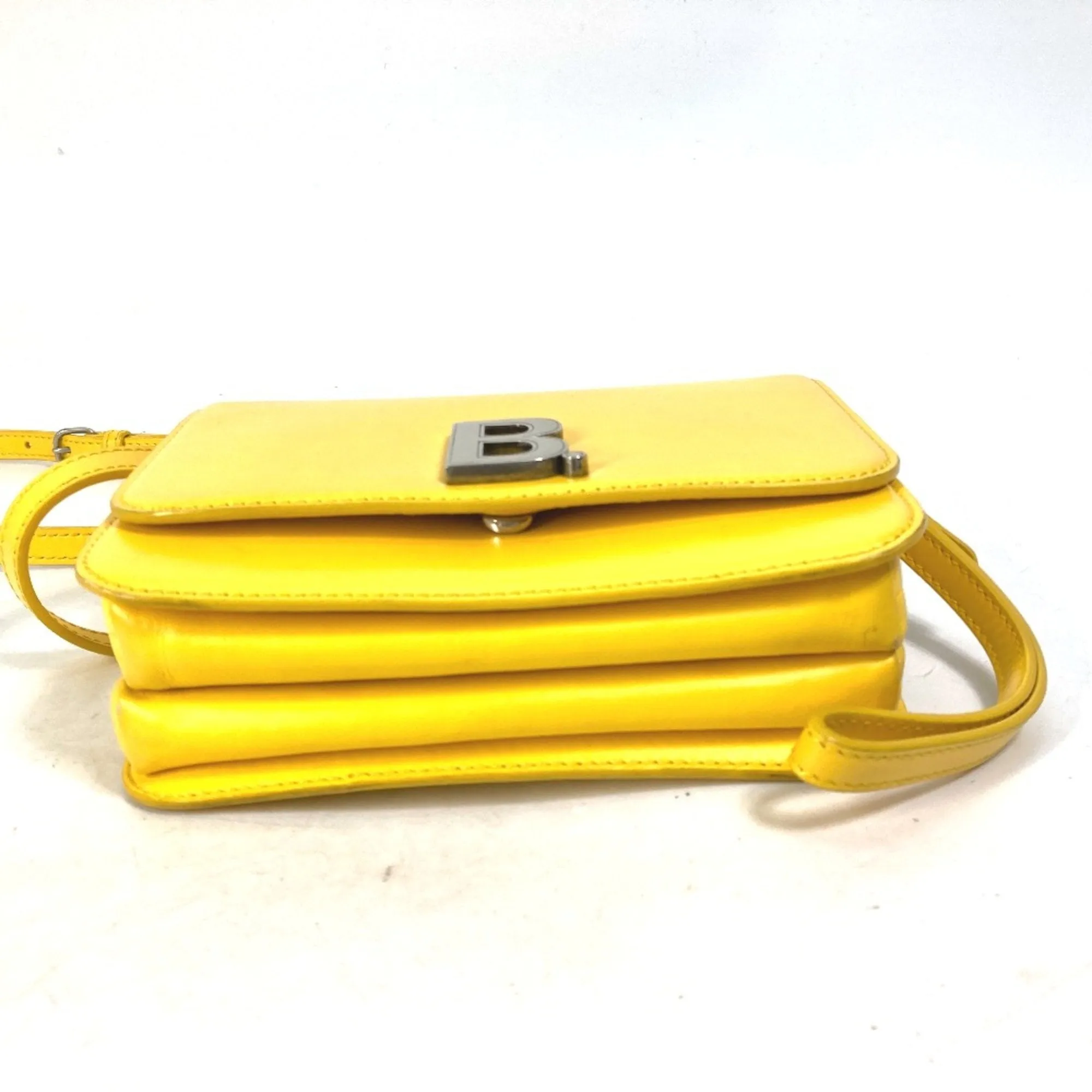 Balenciaga B Yellow Leather Bag