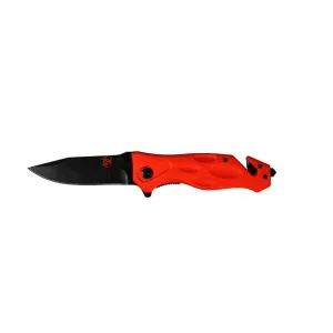 Biohazard Pocket Folding Clip Point blade-seatbelt cutter (Red)