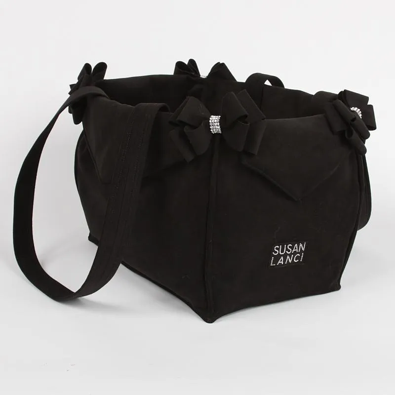 Black Double Nouveau Bow Luxury Carrier