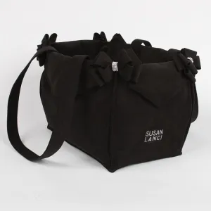 Black Double Nouveau Bow Luxury Carrier