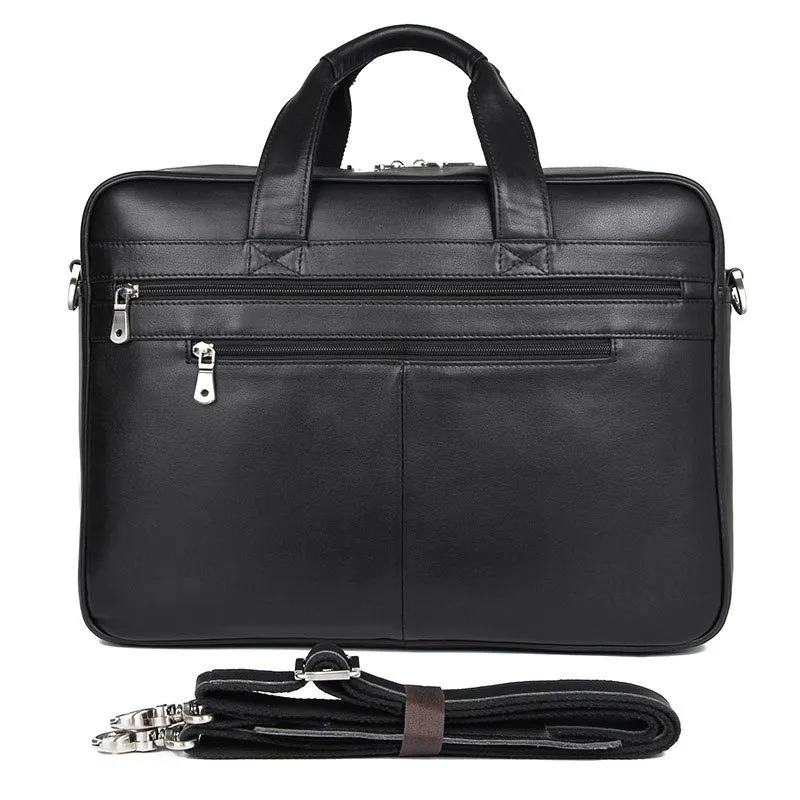 Black Genine Leather Business Briefcase 7319