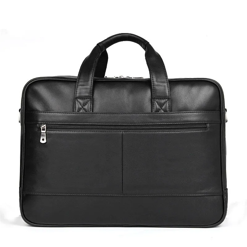 Black Genine Leather Business Briefcase 7319