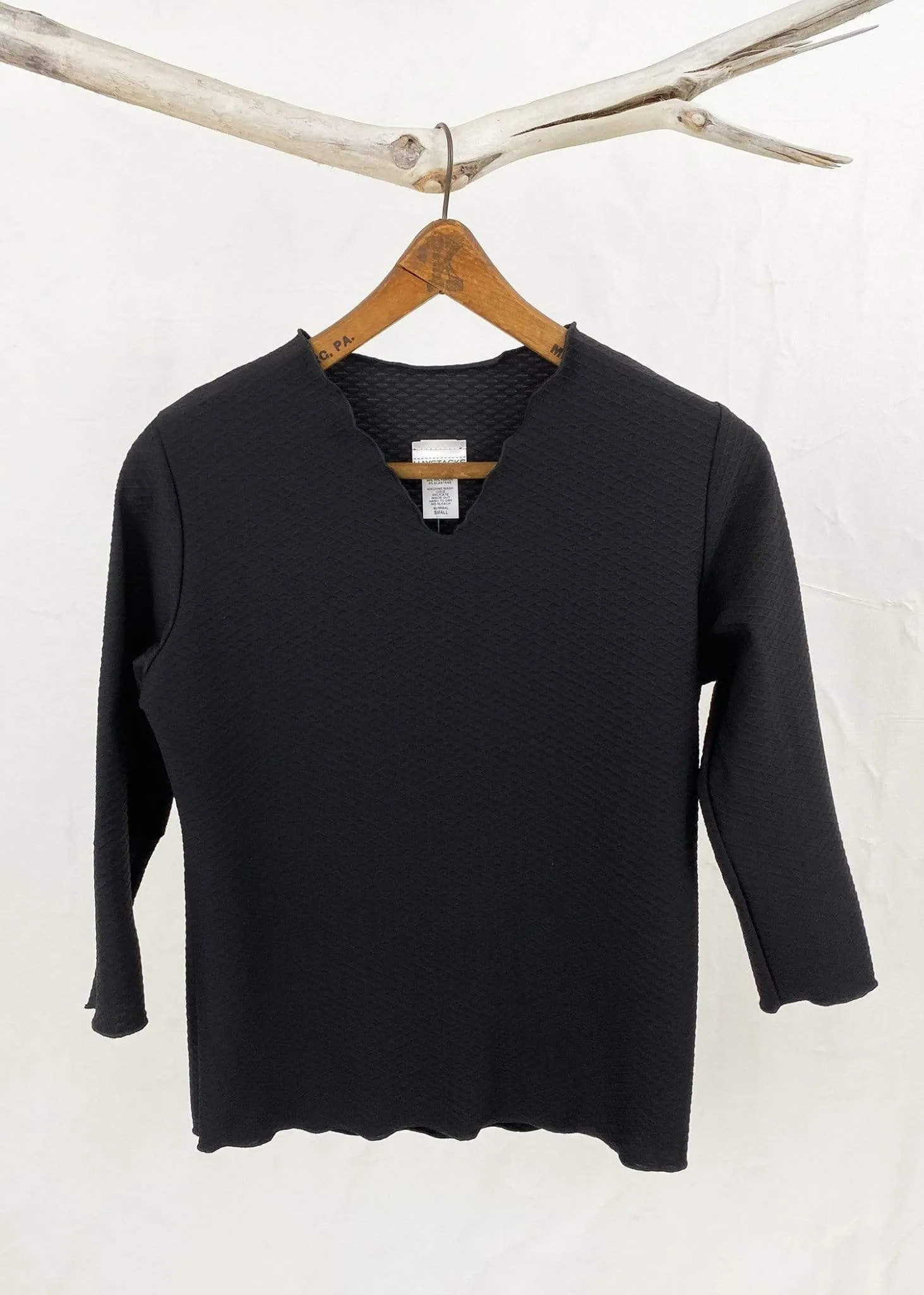 Black Vigo Surreal Textured Top