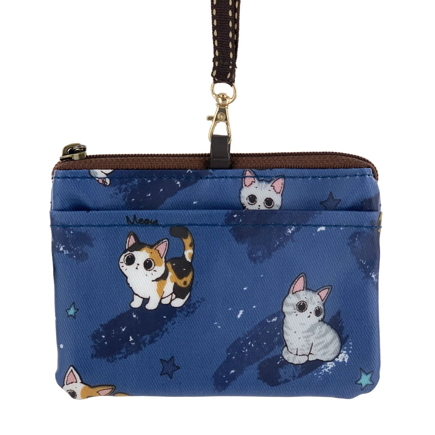 Blue Cat Yoga Card & Coin Purse