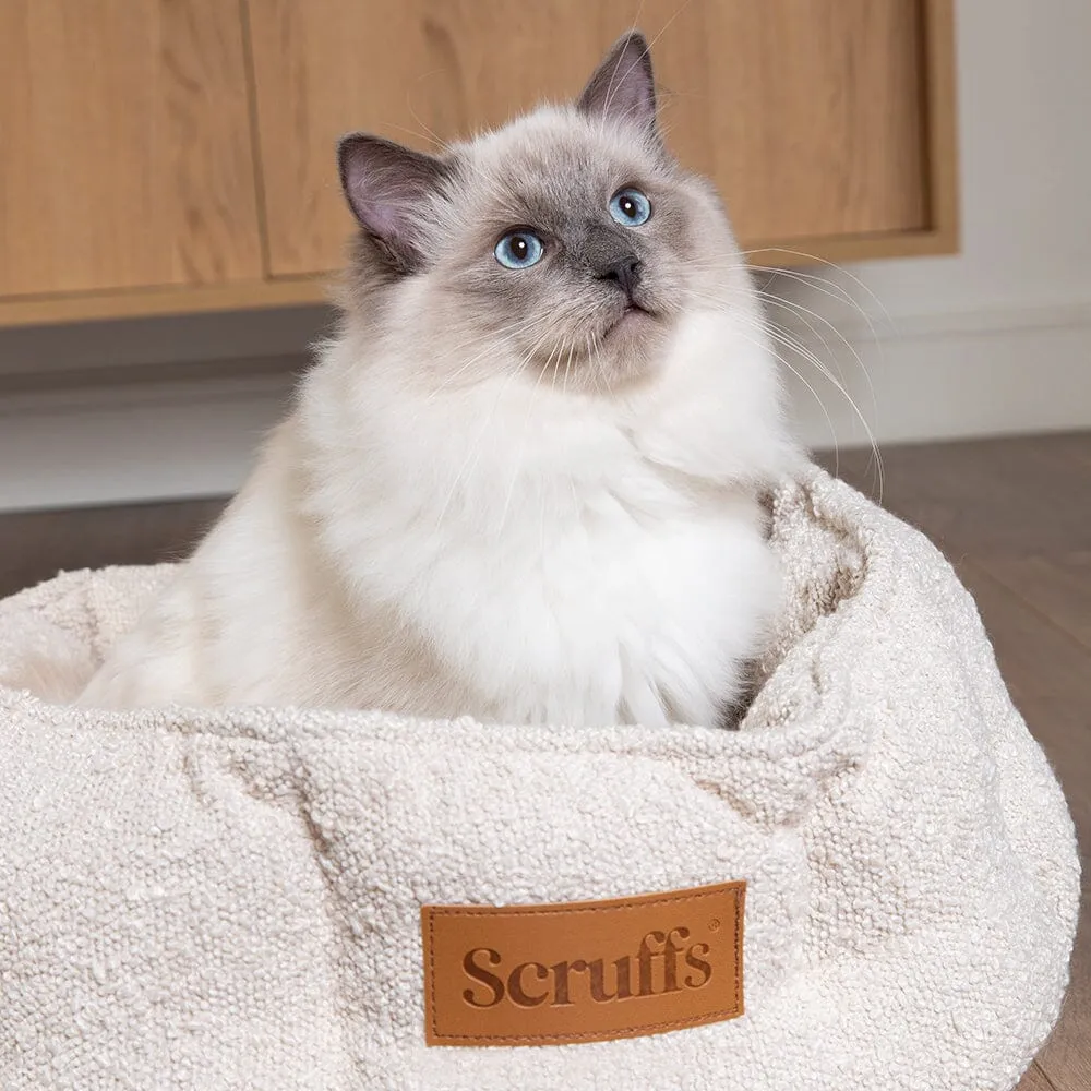 Boucle Cat Bed - Ivory