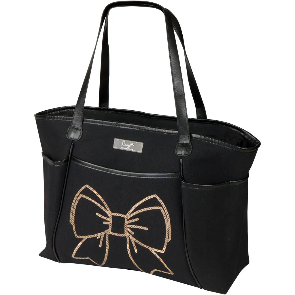 Bow Sequin Zipper Tote