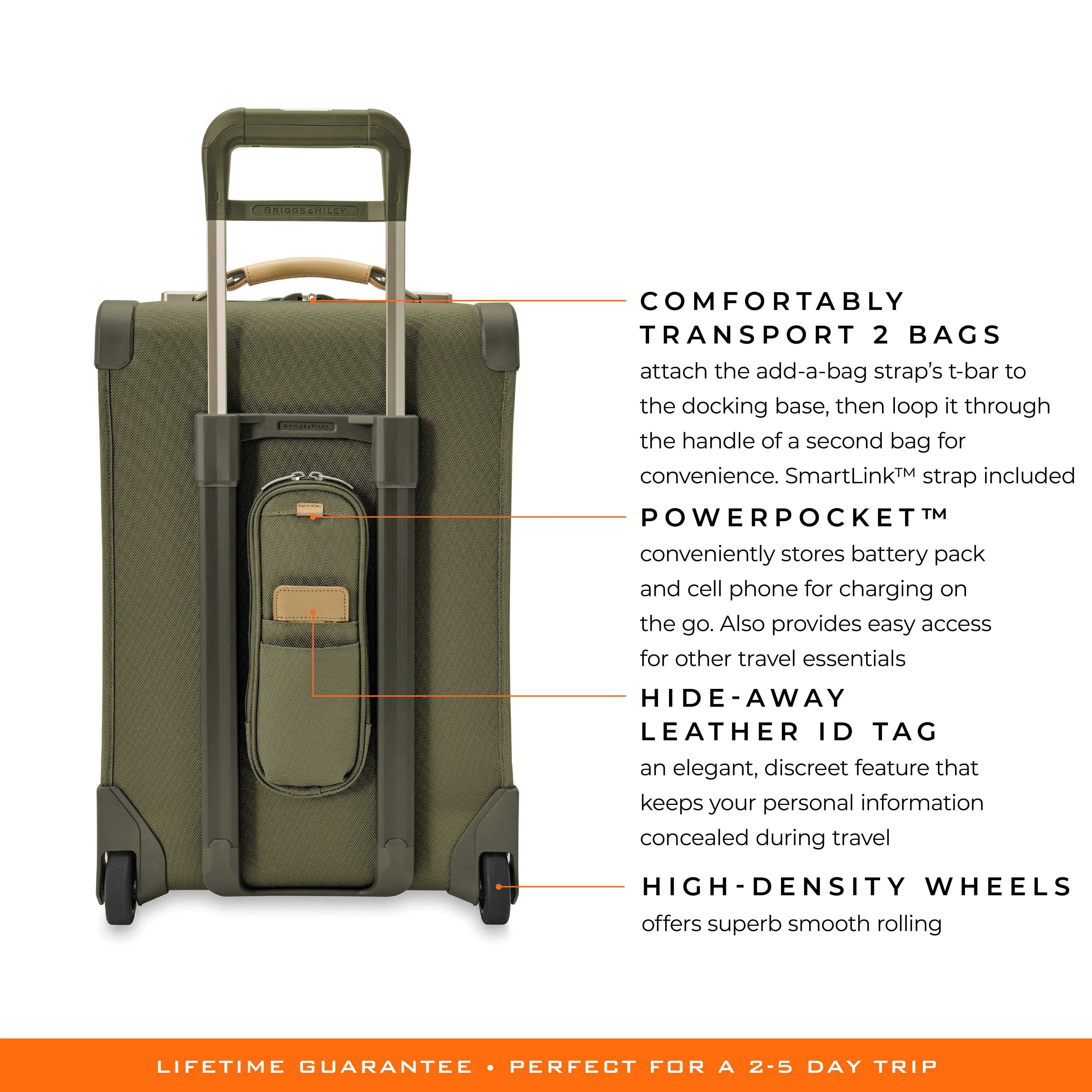 Briggs & Riley Baseline 22" Essential 2-Wheel Expandable Carry-On - Olive