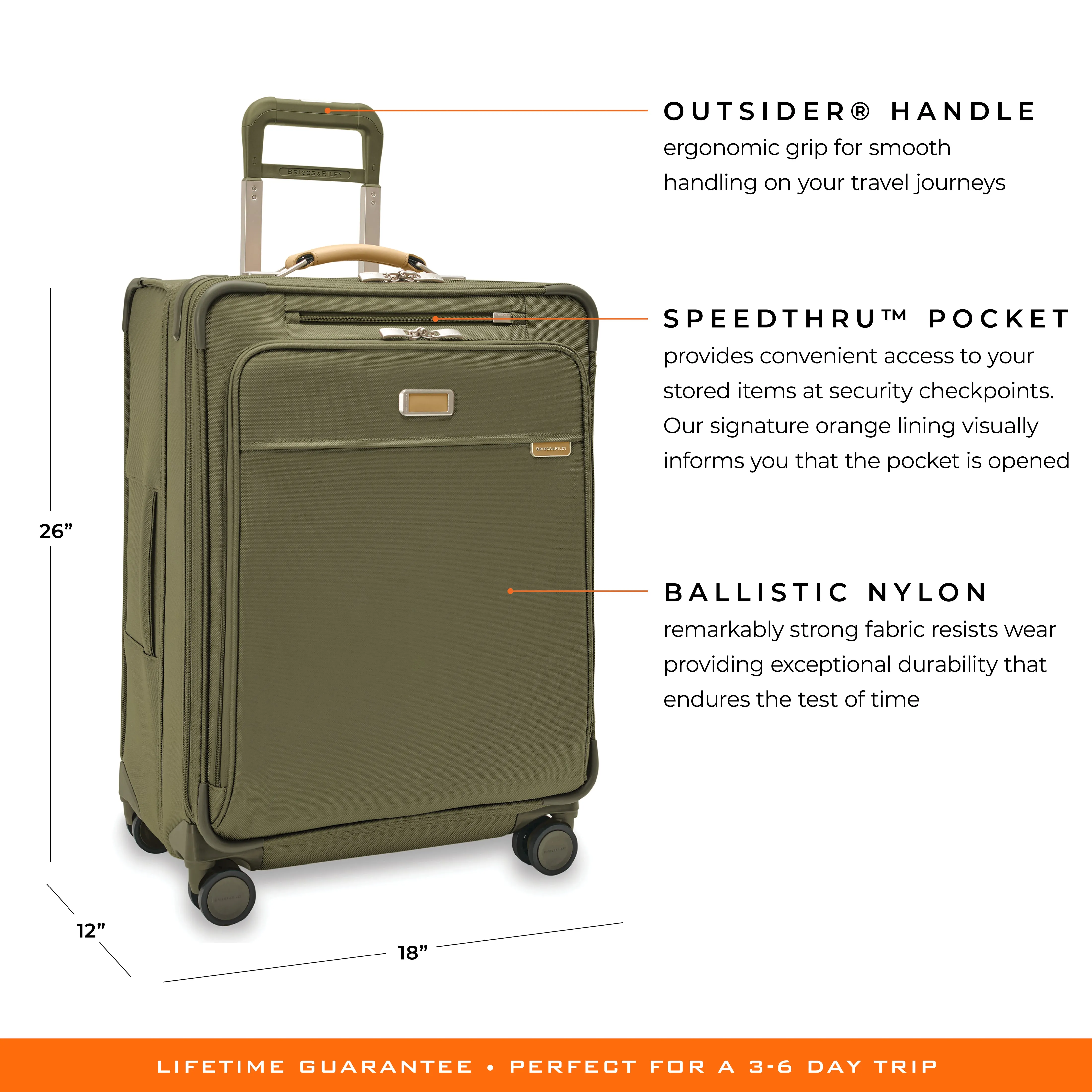 Briggs & Riley Baseline 26" Medium Expandable Spinner - Olive