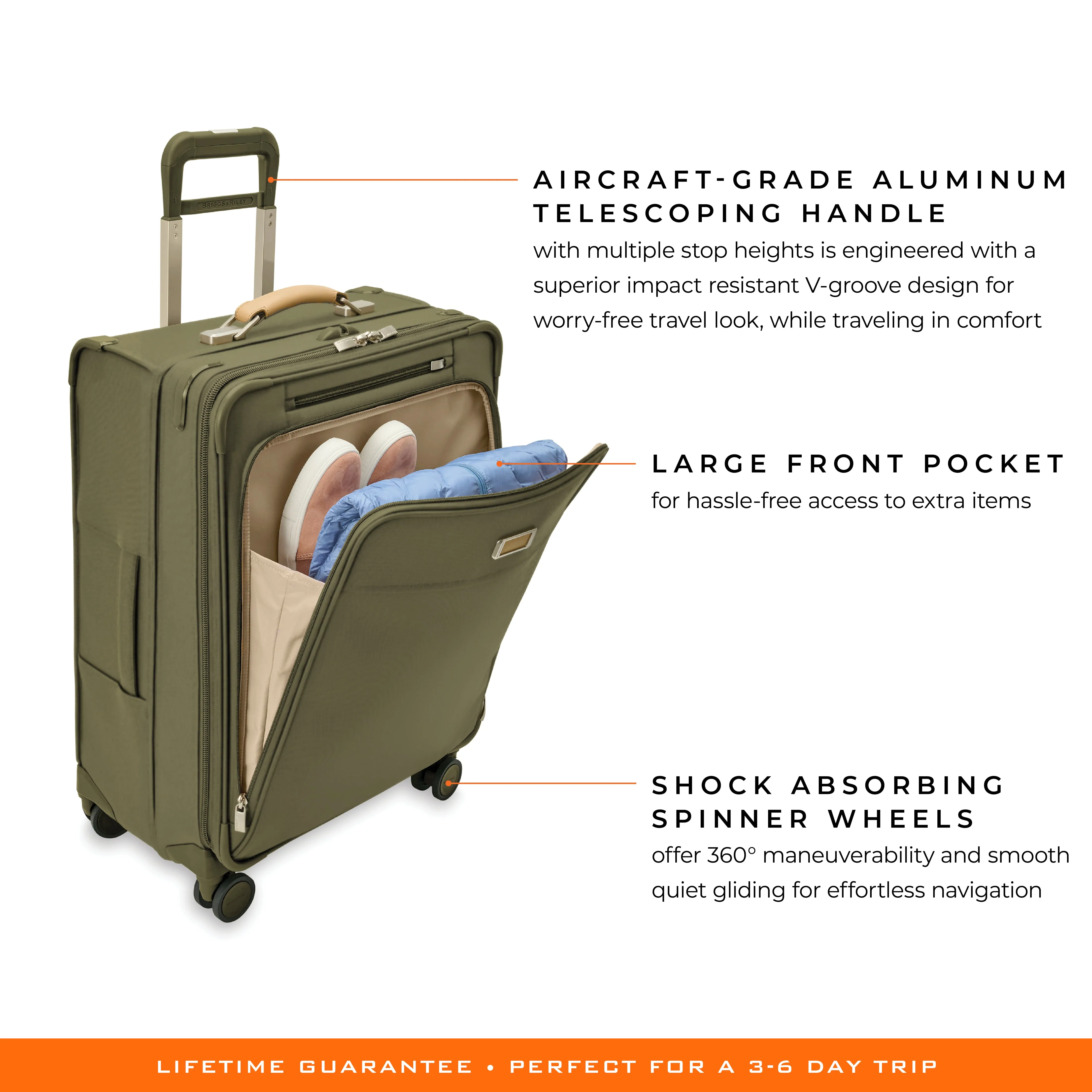 Briggs & Riley Baseline 26" Medium Expandable Spinner - Olive