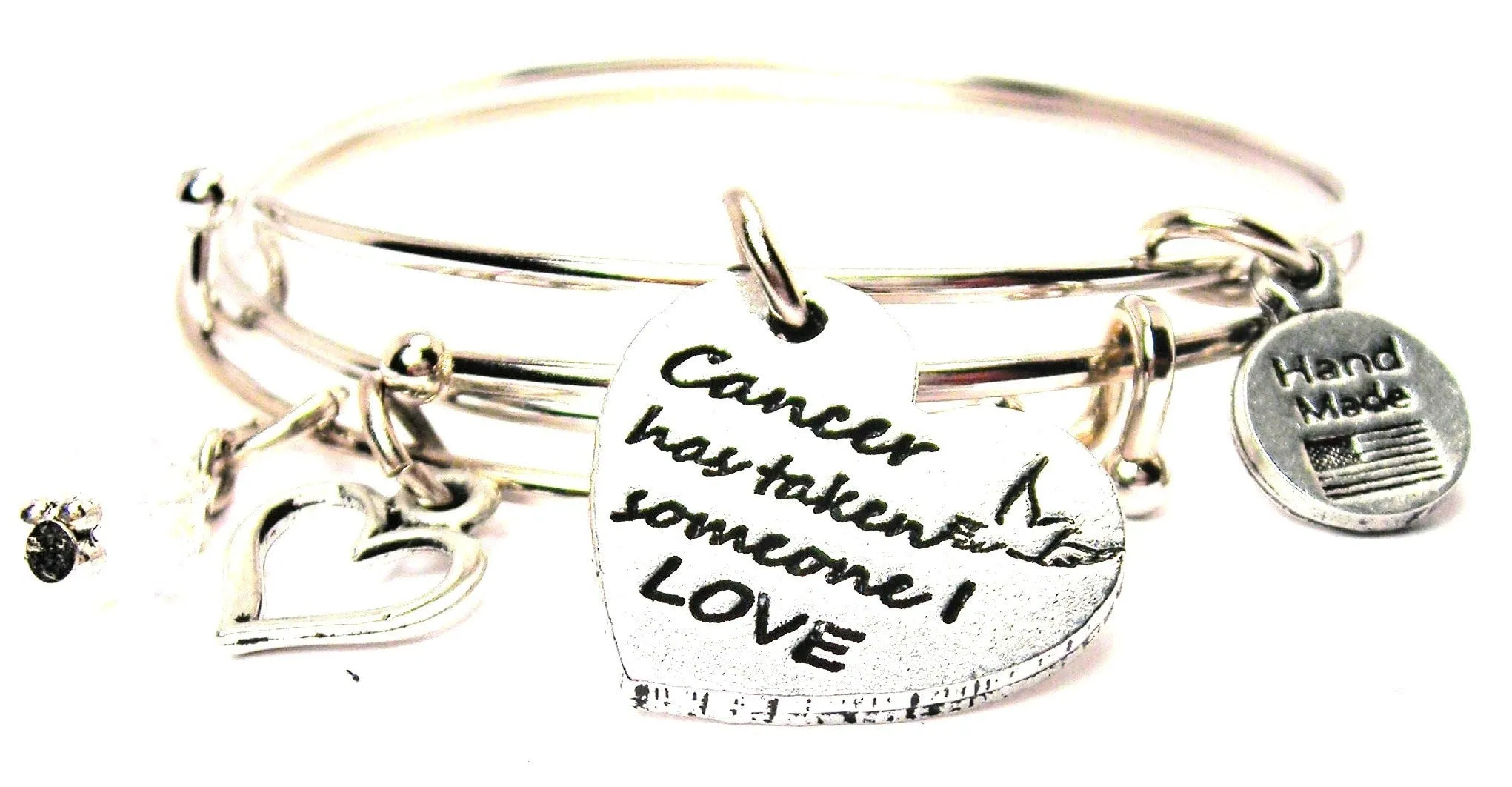 Cancer Has Taken Someone I Love Expandable Bangle Bracelet Set