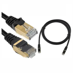 CAT6e Ethernet Cable with metal head (1m Black)