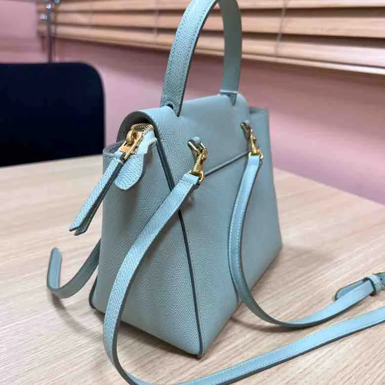 Celine Micro Belt Bag, Celadon Grained Calfskin