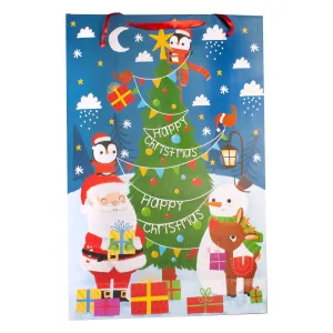 Christmas Gift Bag Santa & Friends Jumbo