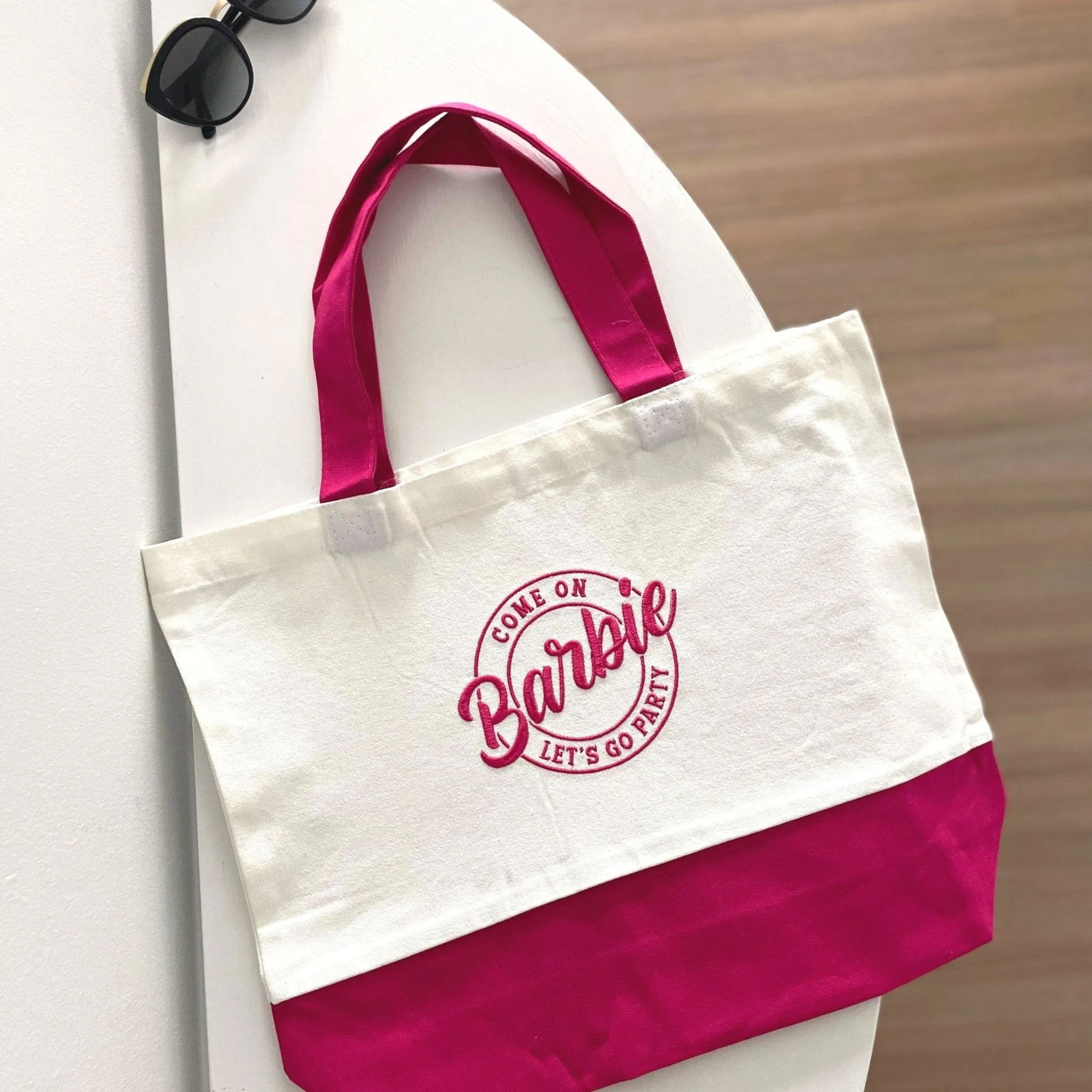 Come on Barbie, Let's Go Party Embroidered Tote Bags