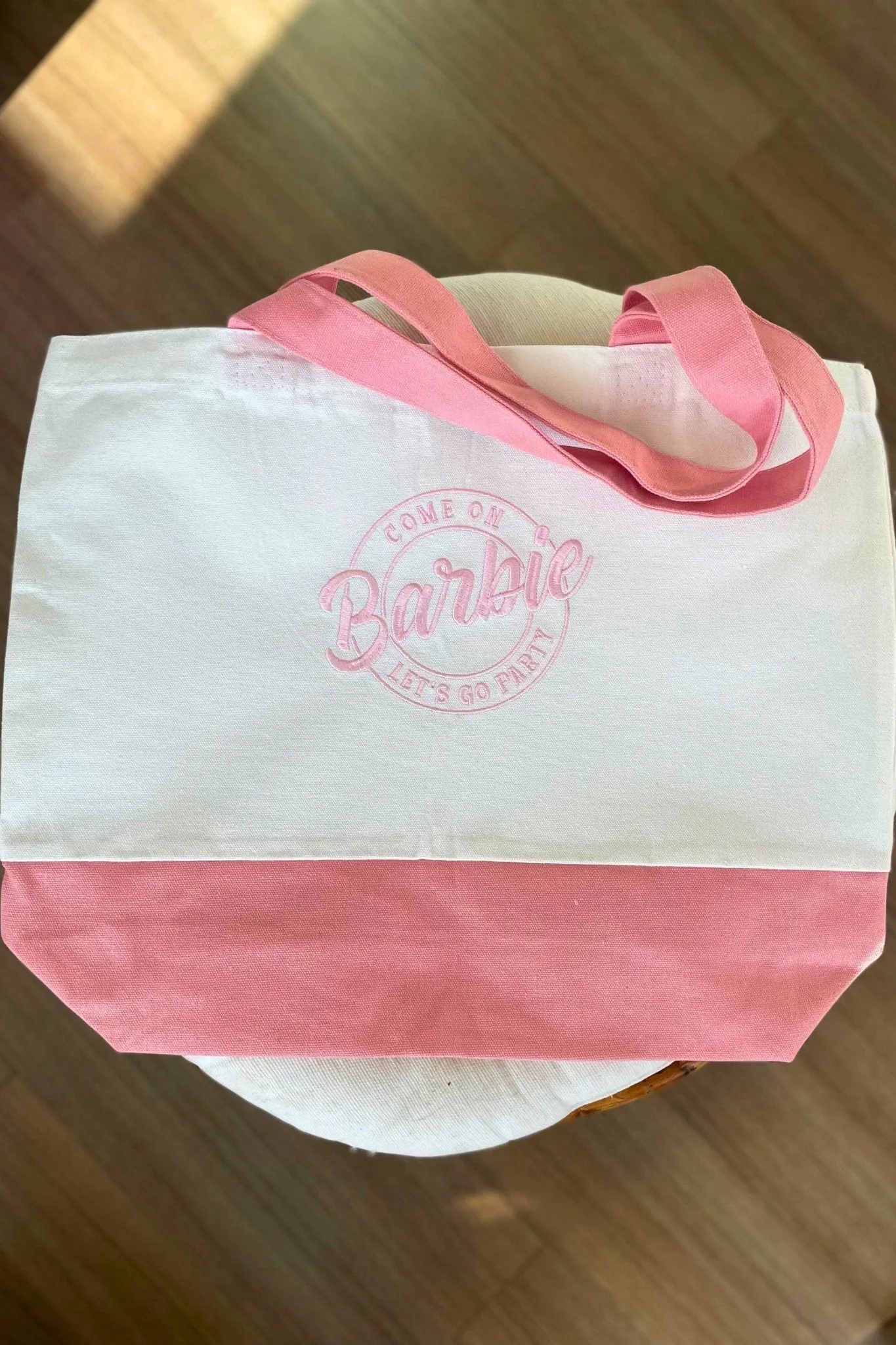 Come on Barbie, Let's Go Party Embroidered Tote Bags