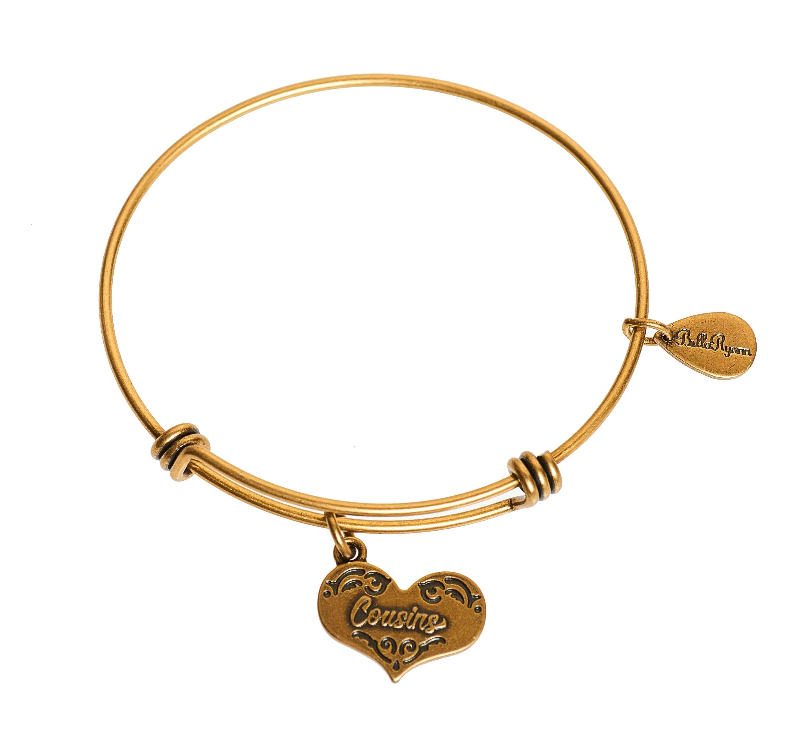 Cousins Expandable Bangle Gold Charm Bracelet