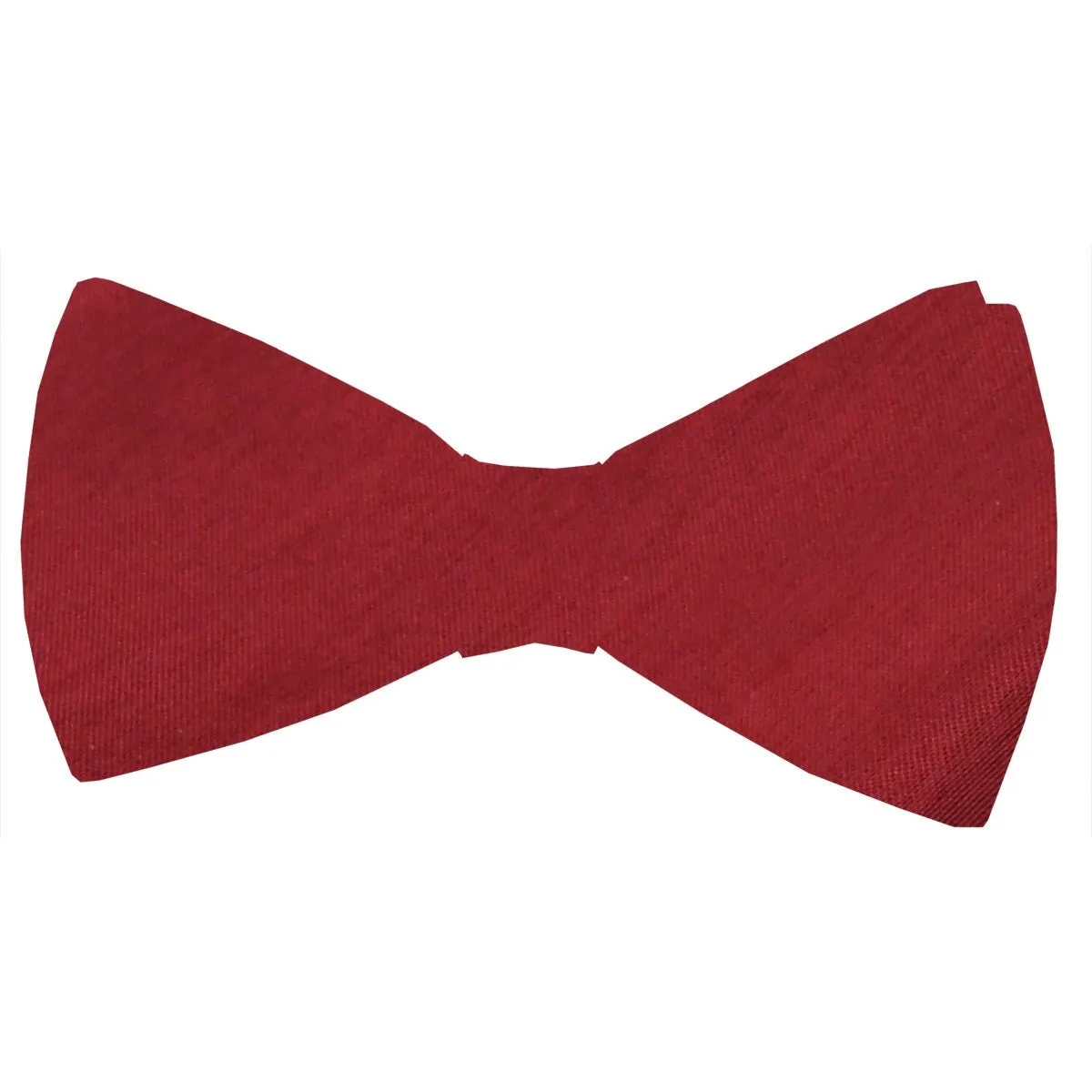 Crimson Shantung Bow Ties