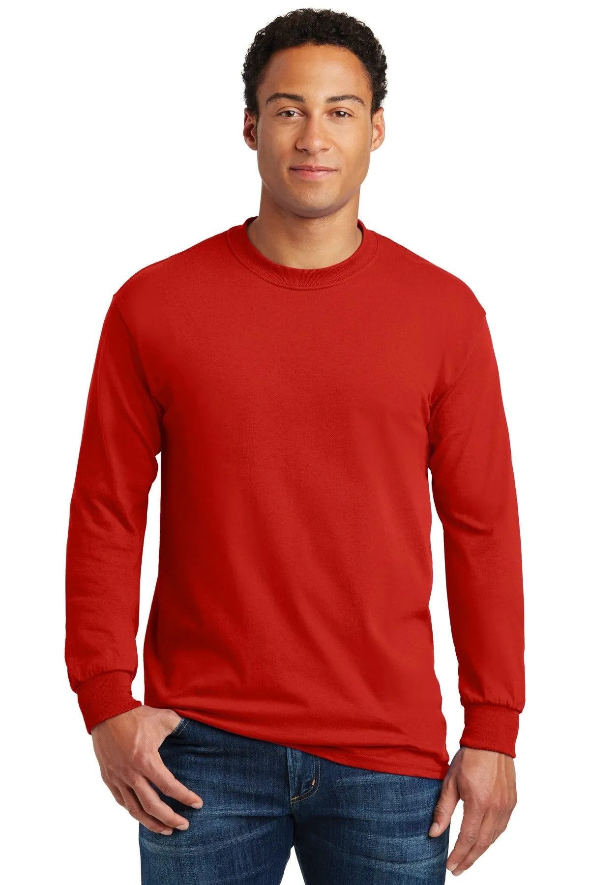 Custom Embroidered - Gildan® - Heavy Cotton™ 100% Cotton Long Sleeve T-Shirt.  5400