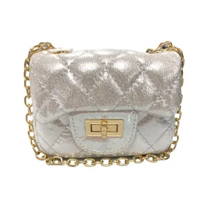 Dear Ellie Mini Metallic Handbag - Silver