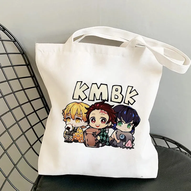 Demond Slayer Tote Bag, Shoulder Tote Bag, Shopping Bag, Anime Lover