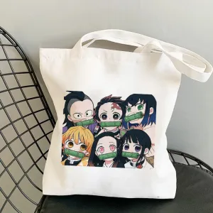 Demond Slayer Tote Bag, Shoulder Tote Bag, Shopping Bag, Anime Lover