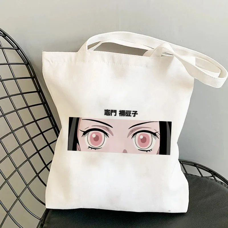 Demond Slayer Tote Bag, Shoulder Tote Bag, Shopping Bag, Anime Lover