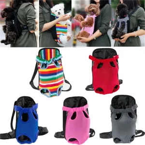 Durable Pet Dog Backpack Front Pack Chest Tote Carrier Net Bag